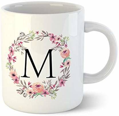 Sahu Kraft Letter M Alphabet Best Gift For Friends Who S Name Start With M Special Birthday Gift For Girlfriend Boyfriend With Glossy Finish Ceramic Coffee Mug Price In India Buy