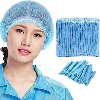 Disposable Stretchable Blue Bouffant 