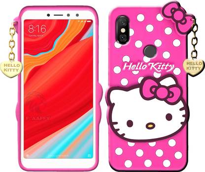 Flaaffy Back Cover for Redmi Y2 - Hello Kitty Case | 3D Cute Doll | Soft  Girl Back Cover with Pendant - Flaaffy : 
