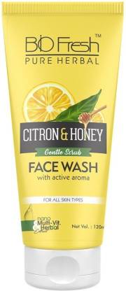 Biofresh Citron and Honey Gel Refreshing Foaming , Revitalizing Tan Removal, Skin Brighting Face Wash