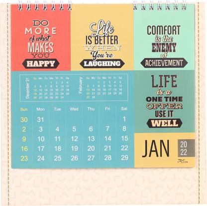 Modaro 2022 Desktop Calendar Table Calendar 2022 With Hd Printing | 21 Cm X 21 Cm | Motivational Quotes 2022 Table Calendar Price In India - Buy Modaro 2022 Desktop Calendar Table