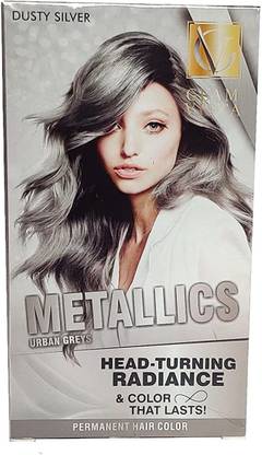 GLAM VISTA METALLICS URBAN GRAYS HEAD-TURNING RADIANCE & COLOR THAT LASTS PERMANENT HAIR COLOR CREAM FOR PROFESSIONAL SALON ONLY , DUSTY SILVER - Price in India, Buy GLAM VISTA METALLICS URBAN GRAYS GLAM VISTA METALLICS URBAN GRAYS HEAD-TURNING RADIANCE & COLOR THAT LASTS PERMANENT HAIR COLOR CREAM FOR PROFESSIONAL SALON ONLY , DUSTY SILVER - Price in India, Buy GLAM VISTA METALLICS URBAN GRAYS