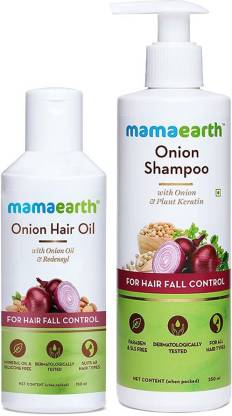 MAMA earth Anti Hair Fall Express Spa Range with Onion Hair Oil 150ml+ Onion  Shampoo for Hair Fall Control 250ml Price in India - Buy MAMA earth Anti  Hair Fall Express Spa