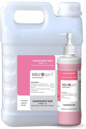 Microgen Handshield Rub 5 liter and 500 ml Hand Rub Can