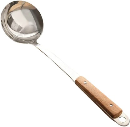 Long Handle Large Spoons Spoon Soup Ladle Strainer Spoon Perforated with Filter 4 Colours beige 