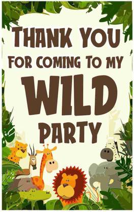 Balloonistics Jungle Animals Theme Thank You Tags Thank u Cards for Return Gifts (20 Nos Cards and Glue Dots) Greeting Card Price in India - Buy Balloonistics Jungle Animals Theme Thank You Balloonistics Jungle Animals Theme Thank You Tags Thank u Cards for Return Gifts (20 Nos Cards and Glue Dots) Greeting Card Price in India - Buy Balloonistics Jungle Animals Theme Thank You