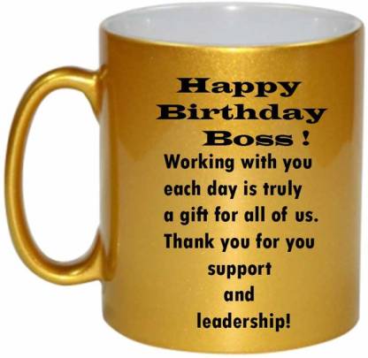 RSGiftery Happy Boss & Quotes 012Printed Golden Ceramic Coffee Ceramic Coffee Mug Price in India - Buy RSGiftery Happy Birthday Boss & Quotes Golden Ceramic Coffee Ceramic Coffee Mug online