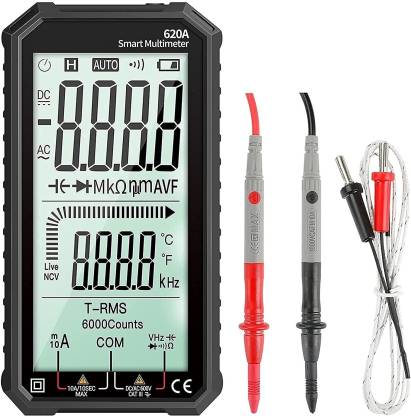 BTMETER TRMS Clamp Multimeter BT-7200APP 6000 Counts Clamp-on Voltmeter Ammeter DMM with Bluetooth APP for AC/DC Current Voltage Resistance Capacitor Frequency Continuity NCV Temperature 