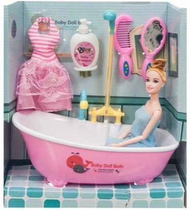 Toyico Baby Doll Bathroom Set With, Baby Doll Bathtub With Shower