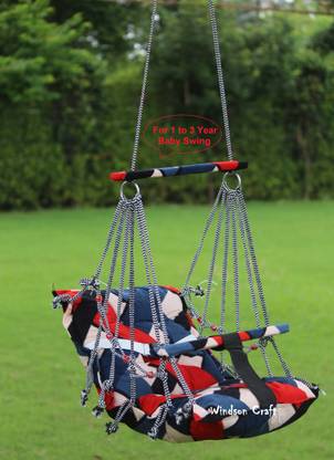 Windson Craft Cotton Swing For Kids Chair Jhula For 1 3 Years Old Babies With Safety