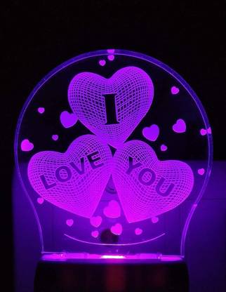 ALTROSS 3D Latest Acrylic I LOVE YOU Night Lamp with 7 Colour Changing | 3D Decorative ALTROSS 3D Latest Acrylic I LOVE YOU Night Lamp with 7 Colour Changing | 3D Decorative
