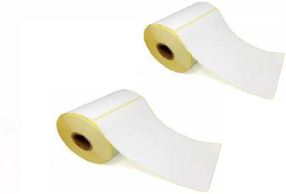 Techno Spark 100x150mm 4x6 Inch Direct Thermal Label Sticker No Ribbon Required Plain White 1 Inch Core Inside Winding 400 Labels Roll For All Bacode Printer Weighing Scale Direct Thrermal Printer Paper Label Price In India