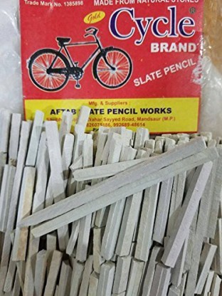 NATURAL LIME STONE CHALK STATIONERY SLATE PENCIL Pack of 10 