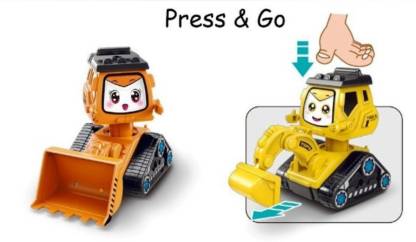 TOYICO! Unbreakable Robot Truck Push & Go Construction | Toy JCB ,  Bulldozer Mini Cartoon Truck Toy for Kids- Set of 2 - Unbreakable Robot  Truck Push & Go Construction | Toy