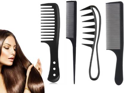 Ghelonadi 4 Pieces Hair Styling Comb Set Professional Hair Cutting Hair  Grooming Fine and Wide Tooth Comb for Men and Women Set Color_Black - Price  in India, Buy Ghelonadi 4 Pieces Hair