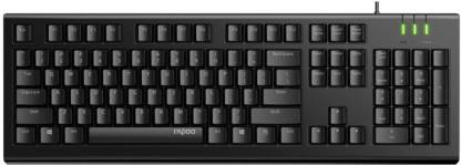 RAPOO NK1800 Spill Resistance Wired USB Desktop Keyboard  (Black)