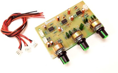 BIlinli EQ Equalizer Board Panneau de tonalité réglable à Deux canaux stéréo Panneau de préampli pour amplificateur 