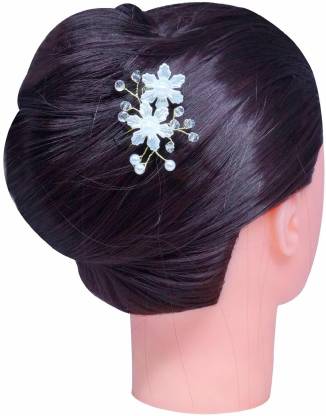 FOK 1 Piece Floral Crystal Wedding Acessories For Hair Bun Styling And  Decoration - Golden Hair Pin Price in India - Buy FOK 1 Piece Floral  Crystal Wedding Acessories For Hair Bun