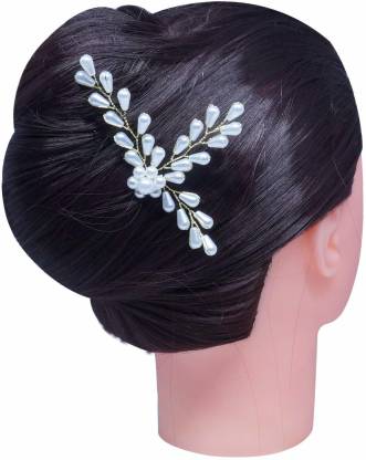 FOK 1 Piece Floral Crystal Wedding Accessories For Hair Bun Styling And  Decoration - Golden Hair Pin Price in India - Buy FOK 1 Piece Floral  Crystal Wedding Accessories For Hair Bun