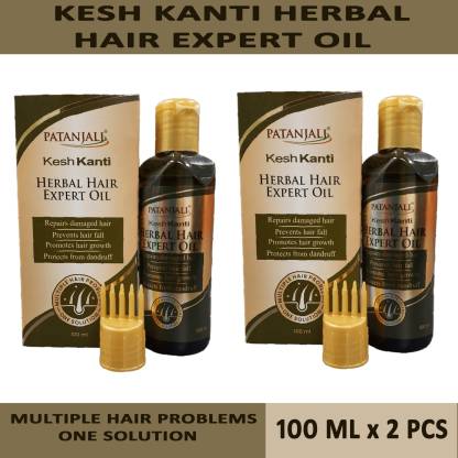 PATANJALI Kesh Kanti Herbal Hair Expert Oil ( 100 Ml x 2 Pcs ) Hair Oil -  Price in India, Buy PATANJALI Kesh Kanti Herbal Hair Expert Oil ( 100 Ml x