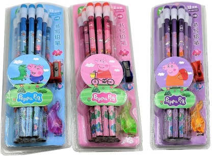 50 Pieces Colorful Pencil Top Erasers Cap Erasers and A Pencil Sharpener with Random Colors 