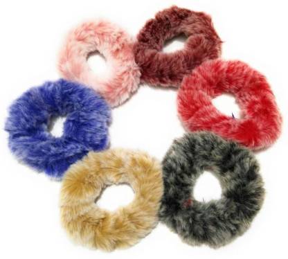LACE IT Fur Women's Hair Rubber Bands Ponytail Holder Fluffy Faux Rope  Furry Multicolour - Set of 6 (Furry Artificial Rabbit Faux) Hair Band Price  in India - Buy LACE IT Fur