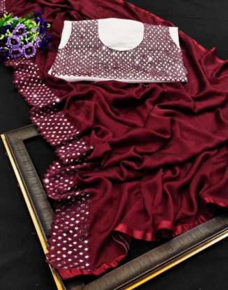 Embroidered Fashion Art Silk, Silk Blend Saree
