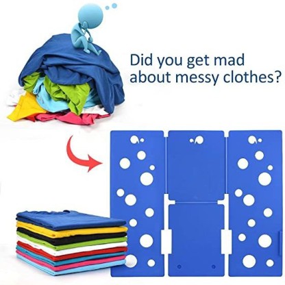 Easy Laundry Organize for Adults and Kids Metalbay Clothes Folder Large Flip Fold Shirt Folding Board for T-shirts Sweaters Trousers 27.5 x 22.8 