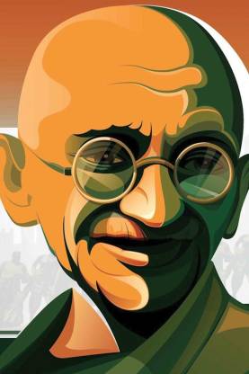 Mahatma Gandhi Ji Sticker Poster|Indian Freedom Fighter| Bapu  Poster|Decorative Wall Poster|Poster For Cabins, Institutes, Cupboards|Home  Wall Decor|Self Adhesive Wall Sticker Poster Paper Print - Personalities  posters in India - Buy art, film,