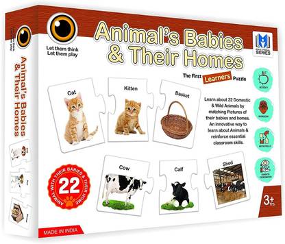 shopviashipping Animals Babies and Their Homes for Kids. Match The Jigsaw and Learn About Animals Learn About 22 Domestic & Wild Animals By Matching Pictures Of Their Babies And Homes - Animals shopviashipping Animals Babies and Their Homes for Kids. Match The Jigsaw and Learn About Animals Learn About 22 Domestic & Wild Animals By Matching Pictures Of Their Babies And Homes - Animals