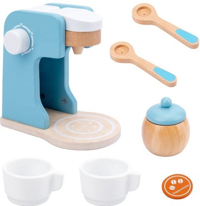 Hape Kids Coffee Maker Wooden Play Kitchen Set with Accessories 
