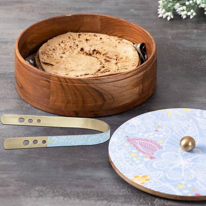 nestroots Casserole Wooden hot Box Set for Kitchen | chapati Box Food ...