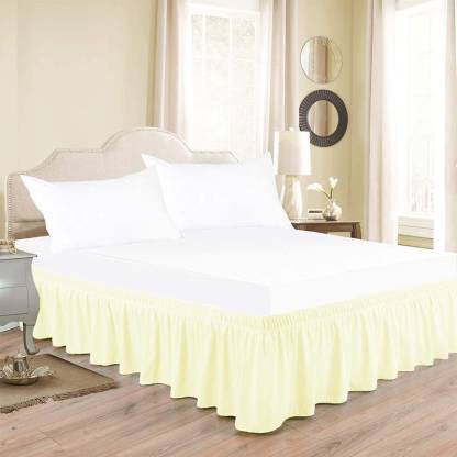 Mammayo Fitted King Size Bed Skirt, King Size Bed Wrap Skirt