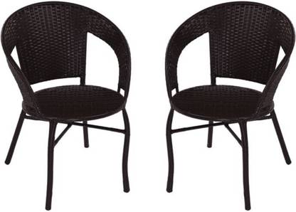 Spacepanda Compact Wicker And Ms Frame Chair Set Of 2 For Outdoor Garden Patio Balcony Lawn Porch Mocha Brown Metal In India Spacepanda Compact Wicker And Ms Frame, Compact Wicker Outdoor Furniture