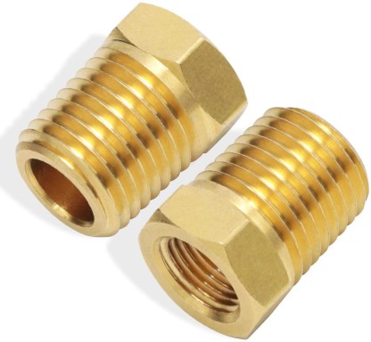 Straight Hex Bushing BSP Male to Female Thread Brass Pipe Connector Tube Fitting 