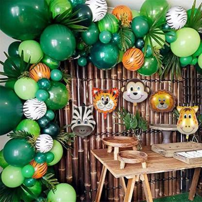  | Bash N Splash Printed Animal kingdom Jungle Safari Theme  Cute animal Party Decoration Balloons 72 PCS Balloon - Balloon