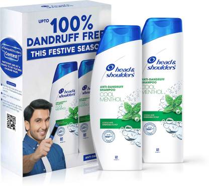 HEAD & SHOULDERS 2 in 1 Anti Dandruff Shampoo+Conditioner Cool Menthol Ranveer Singh Special Edition Pack (2 items in the set)