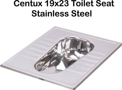 centux Stainless Steel Toilet Seat Orissa Pan size 19x23 High Glossy Ten Year Warranty Standard Commode Urinal