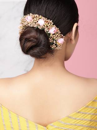 RUBANS Golden Faux Buds and Flowers Festive Hair Bun Bun Price in India - Buy RUBANS Golden Faux Buds and Flowers Festive Hair Bun Bun online at RUBANS Golden Faux Buds and Flowers Festive Hair Bun Bun Price in India - Buy RUBANS Golden Faux Buds and Flowers Festive Hair Bun Bun online at