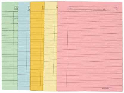 Flipkart.com | DSR A4 Ruled Thick Coloured Project Sheets (100 Sheets ...