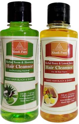 Khadi Pure Neem & Aloevera + honey & Lemon Juice Hair Cleanser - 210ml (Combo) - Price in India, Buy Khadi Pure Neem & Aloevera + honey & Lemon Juice Hair Cleanser - Khadi Pure Neem & Aloevera + honey & Lemon Juice Hair Cleanser - 210ml (Combo) - Price in India, Buy Khadi Pure Neem & Aloevera + honey & Lemon Juice Hair Cleanser -