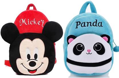  | PALTANSTORE Mickey and panda Kids School Bag Soft Plush  Backpacks Cartoon Baby Boy/Girl Plush Bag (Red, Blue, 10 L)VERY IMPOTWENT  OF CHILD KIDS BAGS EVERY DAY HAPPY YOUR CHIOLD Backpack -