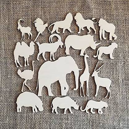 CLITHS 16 Tropical Animals Cutouts, Tropical Décor, Jungle Animals, Jungle  Decorations, Safari Décor, Safari Baby Shower, Wooden Animal Wooden  Cut-outs Price in India - Buy CLITHS 16 Tropical Animals Cutouts, Tropical  Décor,