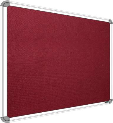 SRIRATNA 2 X 3 feet Premium Material Notice Pin-up Board/Pin-up Board/Soft Board/Pin-up Display Board for Office, Home & School uses, (Maroon, Pack of 1) Notice Board