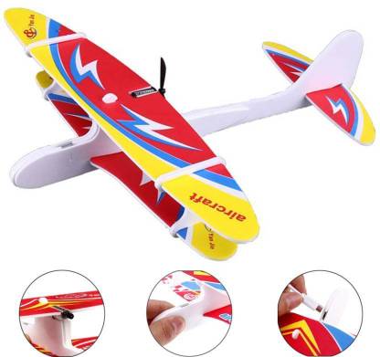 IndusBay Battery Operated Airplane Toy, Throwing Foam Plane, Aeroplane ...