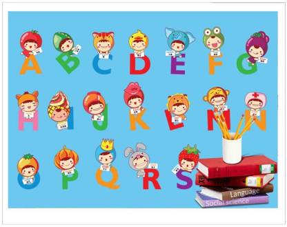 JAAMSO ROYALS 46 cm Cartoon Abcd Kids Room Wall Sticker Removable Sticker  Price in India - Buy JAAMSO ROYALS 46 cm Cartoon Abcd Kids Room Wall  Sticker Removable Sticker online at 