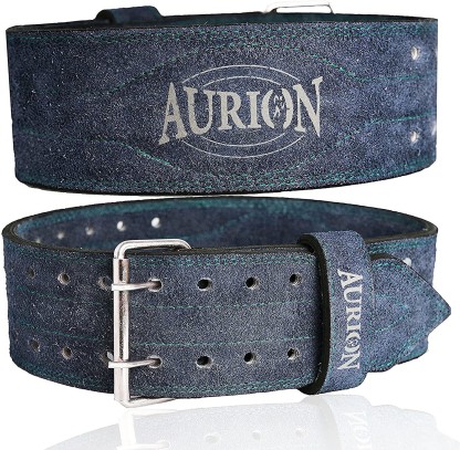 Aurion By 10Club Seude PRO Leather Weight Lifting Belt For Deadlifts ...