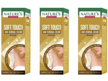 Nature's Essence SOFT TOUCH HAIR REMOVAL GOLD ( PACK OF 3 ) Cream - Price  in India, Buy Nature's Essence SOFT TOUCH HAIR REMOVAL GOLD ( PACK OF 3 )  Cream Online