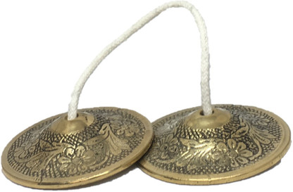 UAPAN Manjeera – Traditionelles Indisches Handbecken Aus Messing, 7,6 Cm Durchmesser (Paar) | Musikinstrument Für Rituale & Meditation