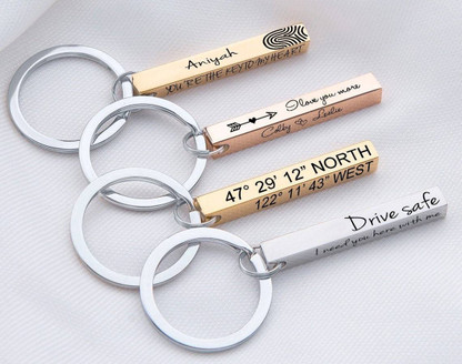 Luxury Brings Personalized Bar Keychain 